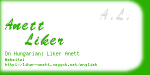 anett liker business card